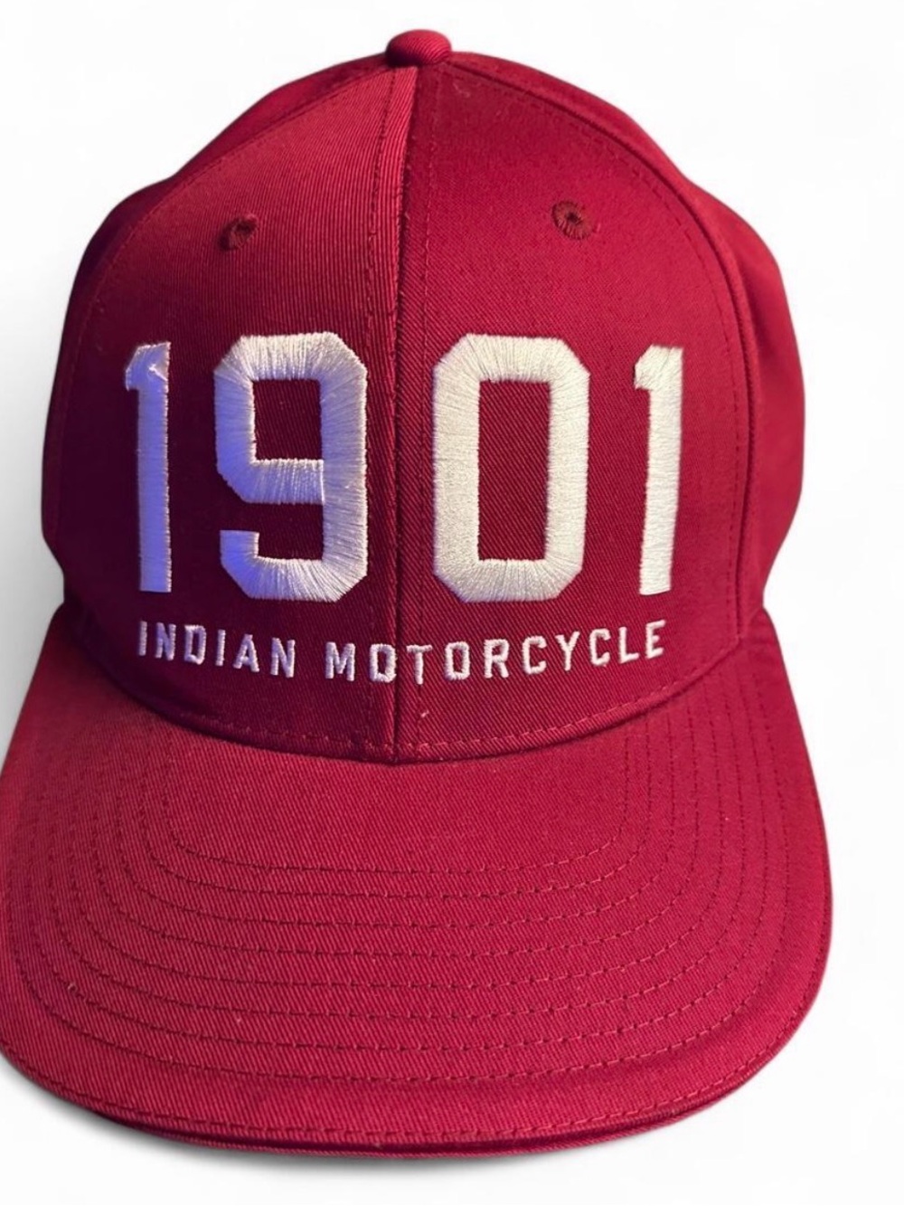 Indian Motorcycle 1901 Red Embroidered Baseball Cap